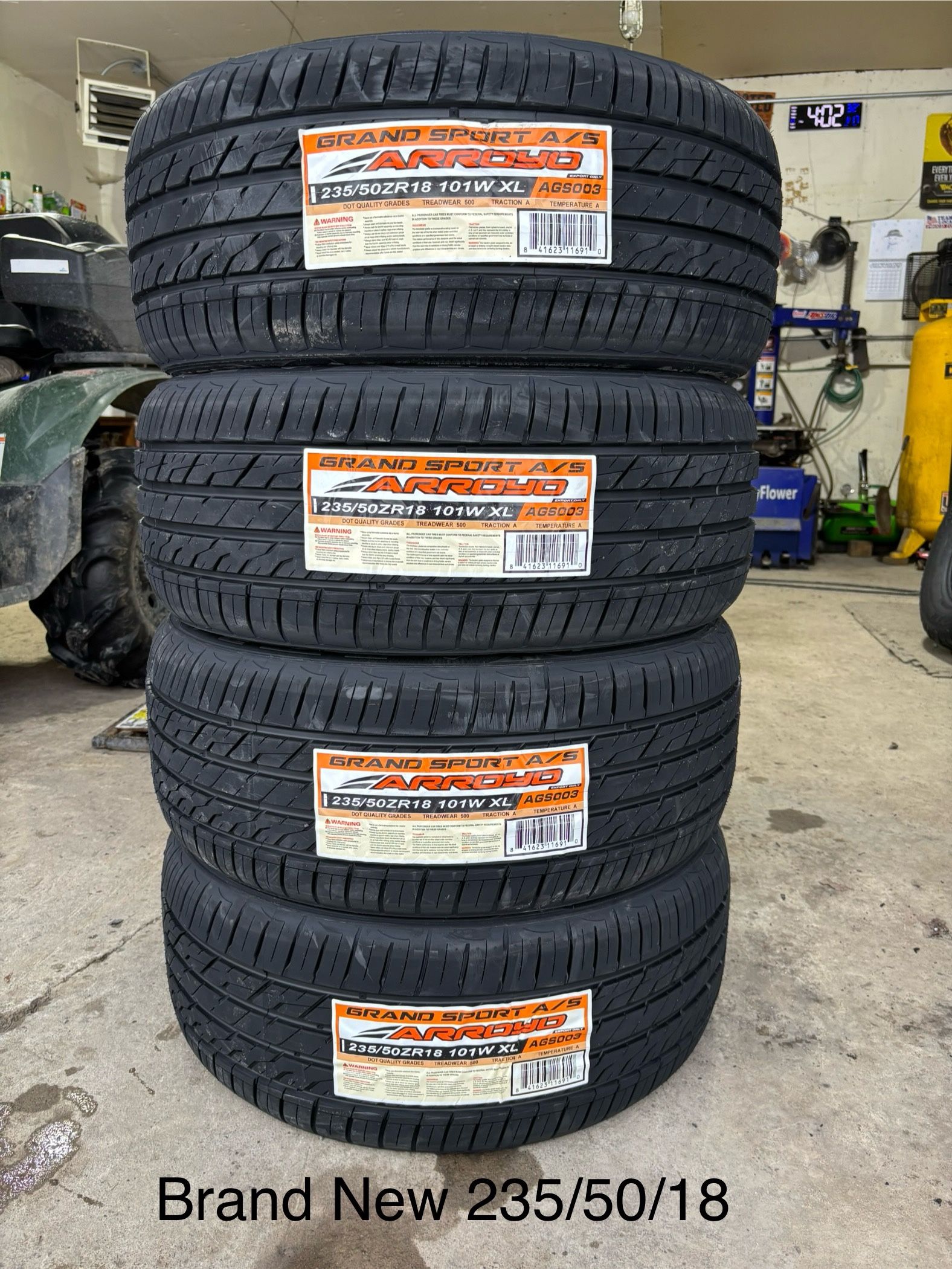 (4) - 235/50/18 Arroyo Grand Sport A/S Tires