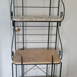 Iron And Wood Hutch Shelving