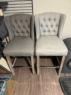 2 Grey Bar stools