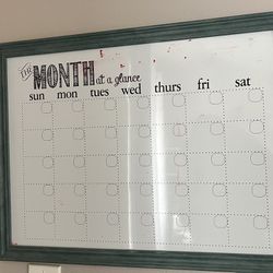 Organizing Dry Erase Calendar And Board