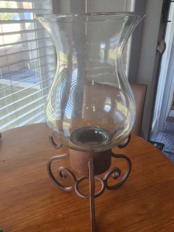 Large Glass Vase With Stand