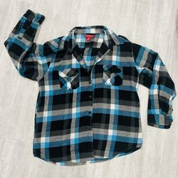 Montage Flannel Blue, Gray And Black Men’s Longsleeve Sweater Shirt Size XXL