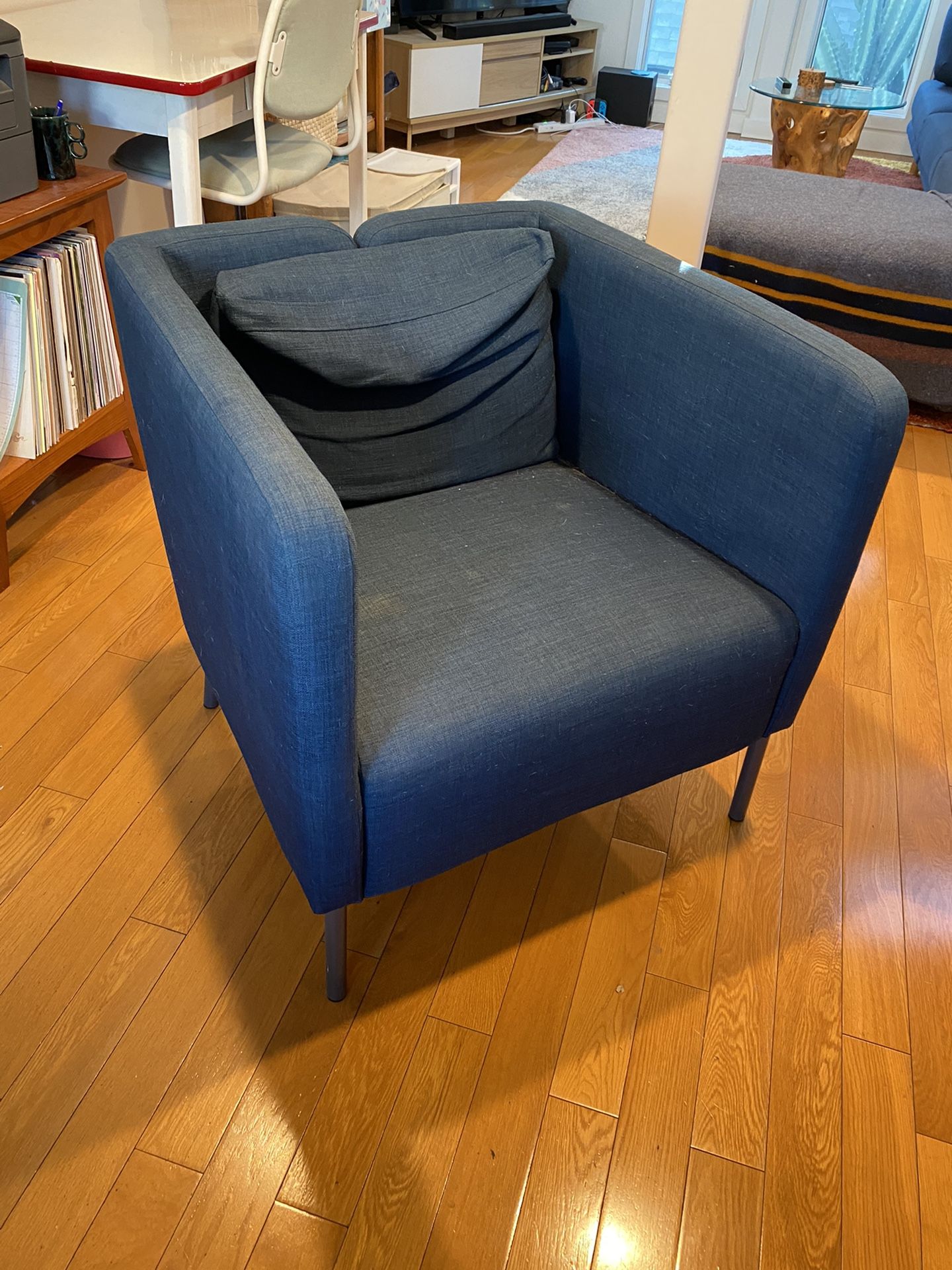 EKERÖ, Armchair, Skiftebo dark blue