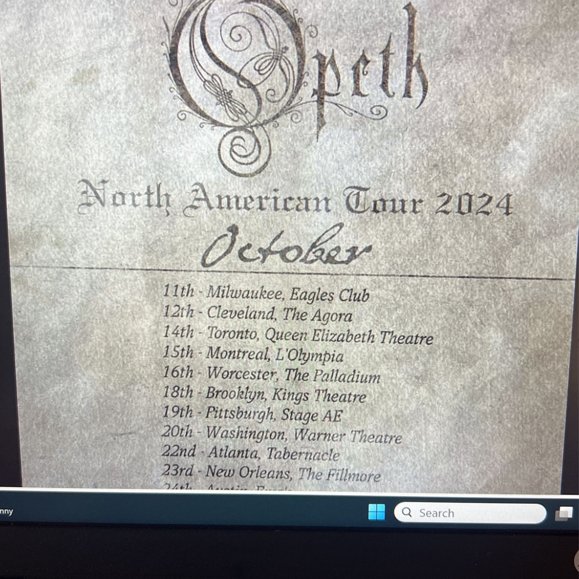 Opeth Premium Tickets