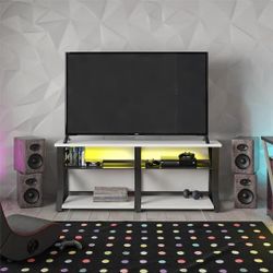*Brand New* Genesis 60 in. White Gaming TV Stand for TVs up to 70 in.