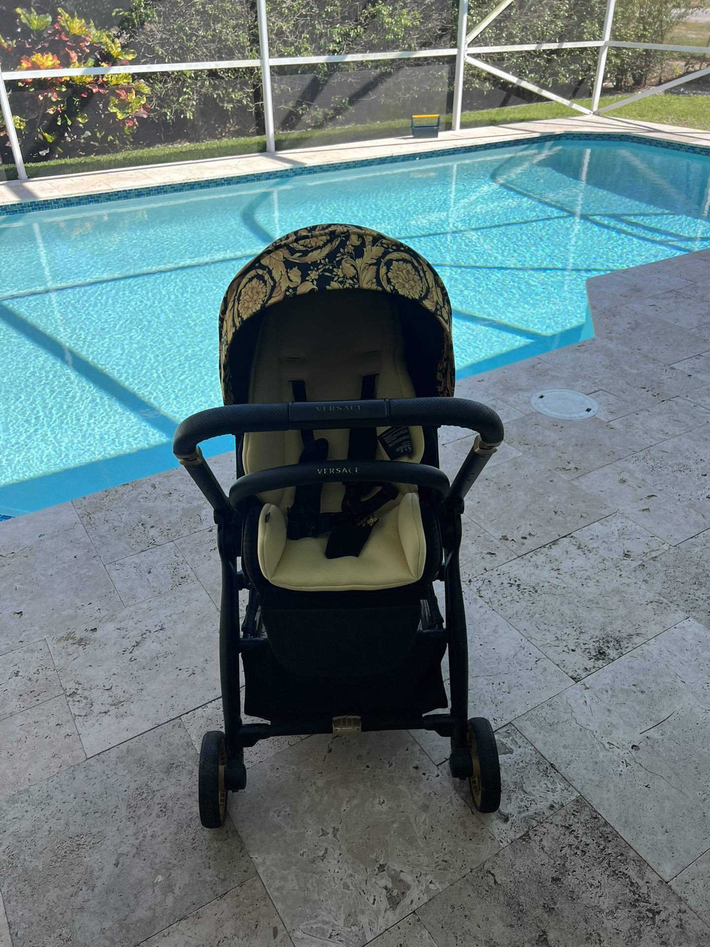 versace stroller +backpack