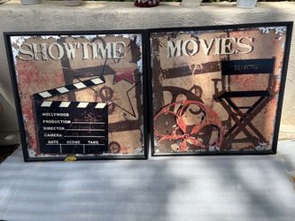 Vintage Hollywood Movie Theme Wall Art