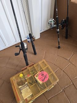 Fishing Poles & Tackle Box