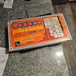 1971 Cadaco  Poker. Keeno Two Favorite Las Vegas Games Combined Into A Party Game 