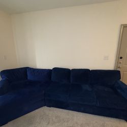 Velvet Blue Couch Living Spaces 