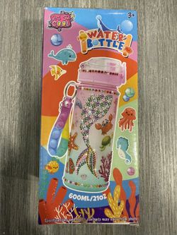 Decorate Water Bottle, Gem Water Bottle with Stickers, Arts and Crafts Kits Toys, Gem Painting Crafts for Girls Aged 6-12