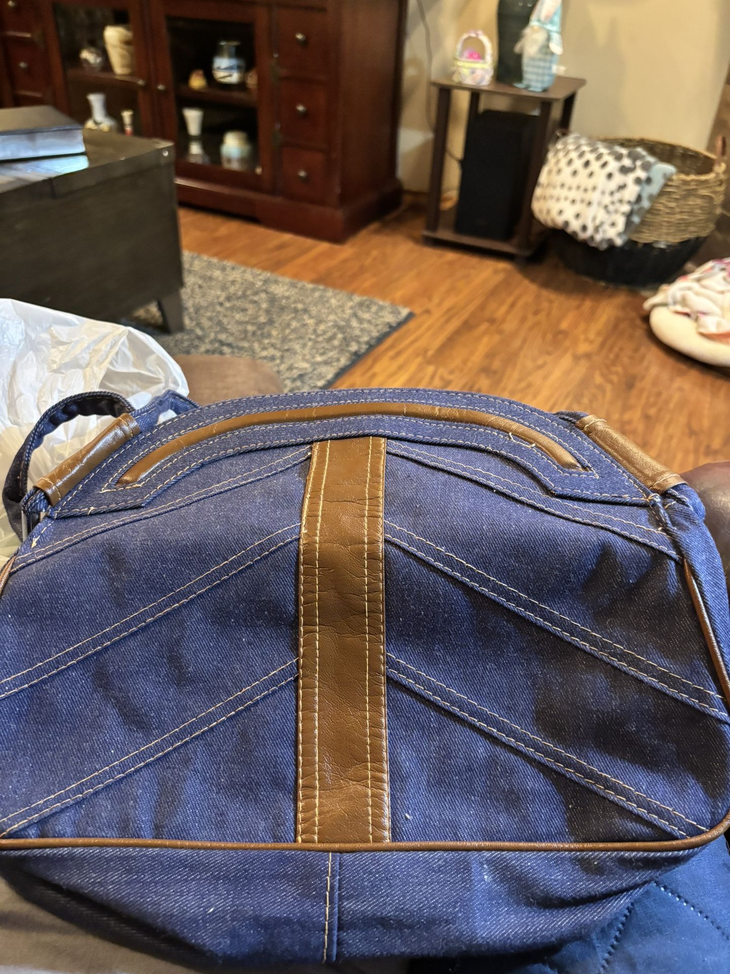 Vintage cotton denim purse
