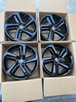Honda accord sport rims 19” OEM Factory Wheels Rines new gloss black powder coated ( exchange available )(  Cambio Disponible ) fits accord Civic Crv