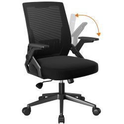 New COMHOMA Office Chair with Flip-up Armrests Ergonomic Computer Desk Chair with Adaptive Lumbar Support & Breathable Mesh, Black