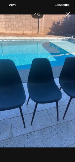 Grey Modern Dining Chairs Set of 3