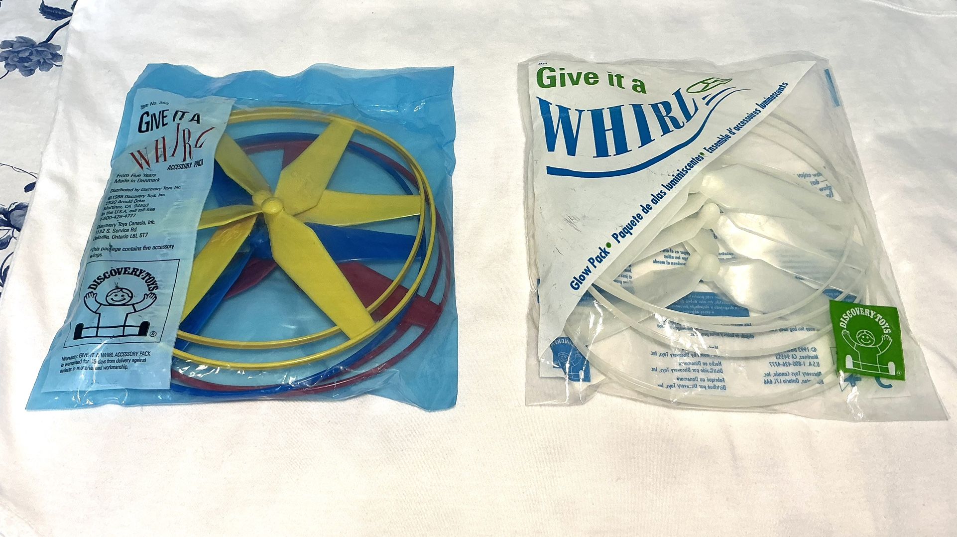 VINTAGE Discovery Toys 2 NEW Packs. Give It A Whirl Replacement Wings. No Launcher