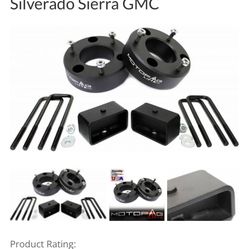 3" Front and 2" Rear Leveling lift kit for 2007-2019 Chevy Silverado Sierra GMC