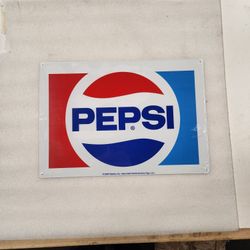 Pepsi Cola Soda Faux Vintage Metal Sign 