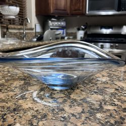 Mid Century Modern Vintage 1950’s Holmegaard Glass Selandia Low Bowl by Per Lutken