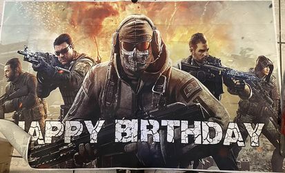 Call Of Duty Party Poster Backdrop