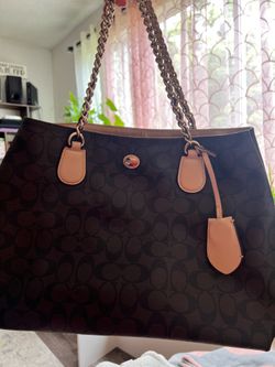 Coach bag-Medium-Brown-Gold