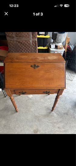 🪵 Vintage Solid Maple Secretary Desk (Sprague & Carleton)