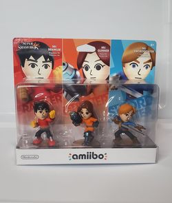 Mii Fighters Amiibo 3 Pack (Mii Brawler, Mii Gunner, Mii Swordfighter) - Smash bros ultimate amiibo Nintendo switch figures Brand New