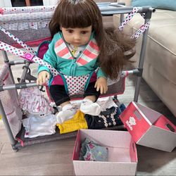 Very cute play set doll and changing table