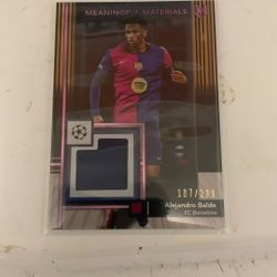 2024-25 Topps Museum UCC Barcelona Alejandro Balde Player Worn Patch/299