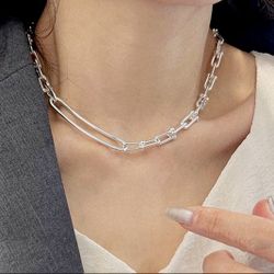 925 sterling Silver women's ladies link chain pendant necklace Gift