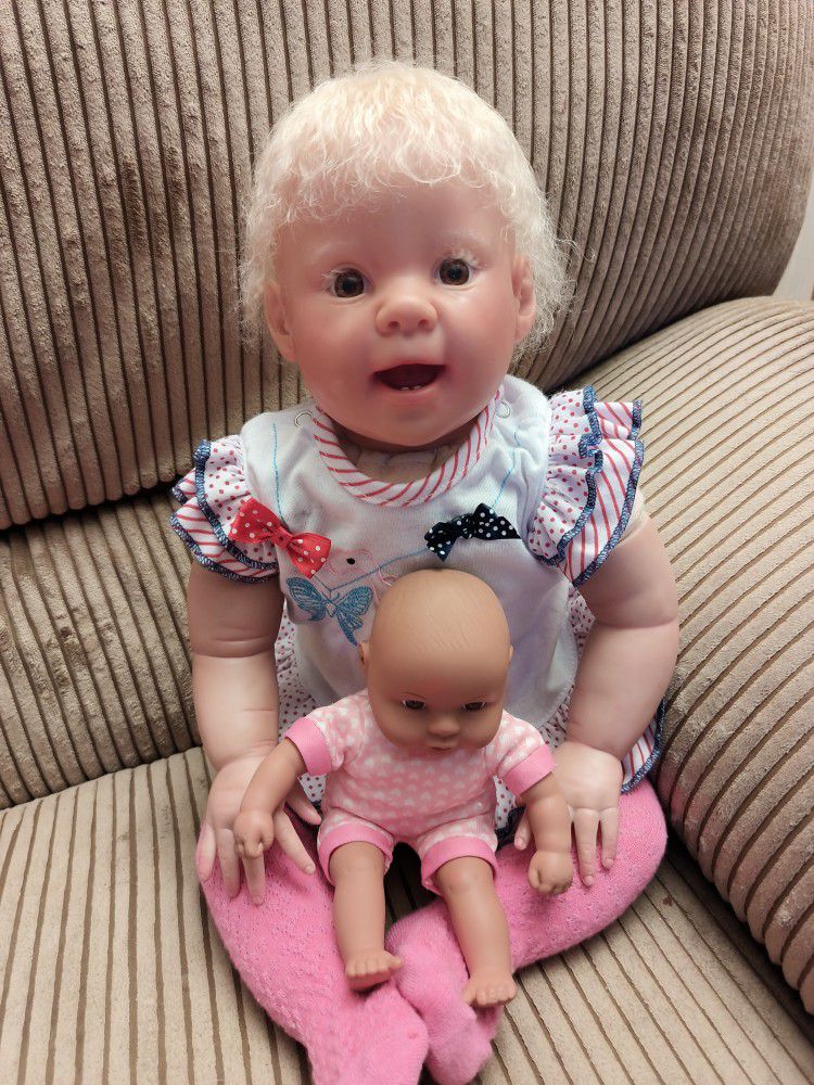Weighted Baby Girl Doll like New !