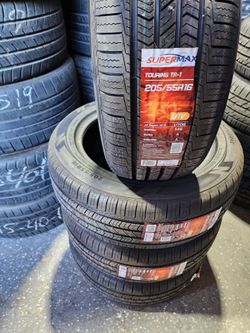 $360 NEW SET 4 TIRES 205 55 16 SUPER MAX INSTALACIÓN Y BALANCEO 3186 Las Vegas Blvd N, Las Vegas, NV 89115