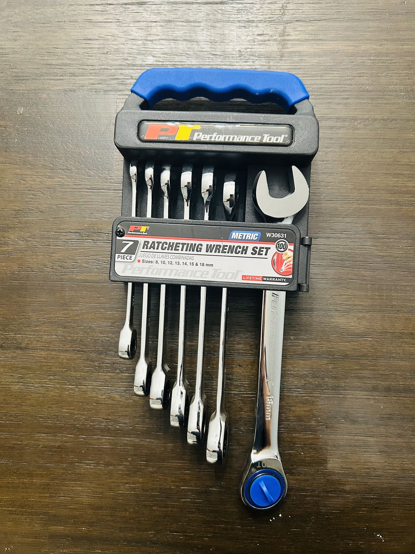 Metric Combination Ratchet Wrench Set