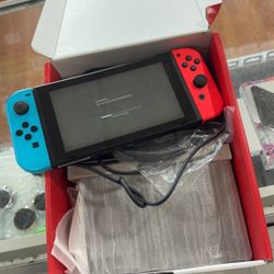 Nintendo Switch Regular Open Box Used Once With All Accessories 