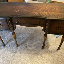 Antique Wood Vanity - Matching Bed Frame Available 