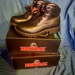 NEW Brahma Men's Escott Wide Width 6" Soft Toe Work Boots Size 7.5