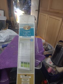 Hampton Bay Cordless Vinyl Blind 27x72 White