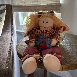 Christmas Angel Rag Doll (sitting Shelf Decor)