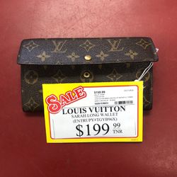 96091 Sarah Long Louis Vuitton Wallet 538631