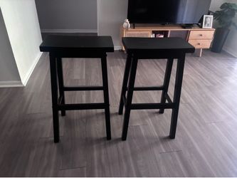 Black bar stools