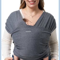 Momcozy Baby Carrier, Portabebés, Canguro ajustable para recién nacidos a niños pequeños. de 8 a 35 libras, gris oscuro.