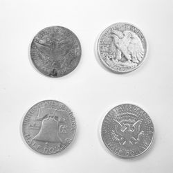 Lot of (4) Different Silver Half Dollars 