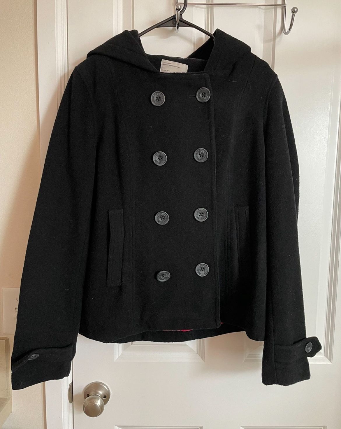 Aeropostale Black & Pink Jacket - Size XL