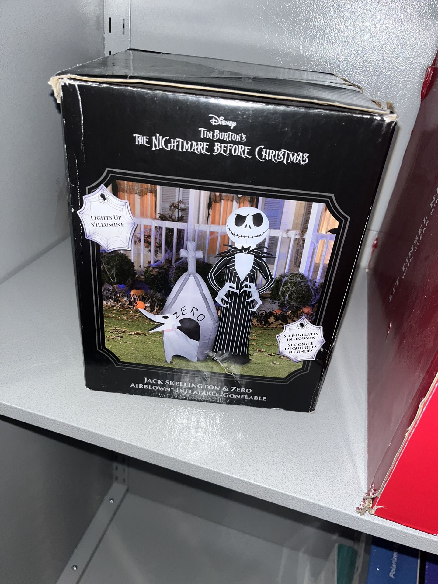 nightmare before christmas light up inflatable