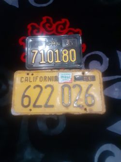 1963 And 1956 License Plate