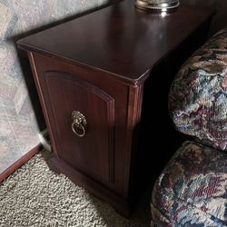 Open Wood End Table/ Book Case 