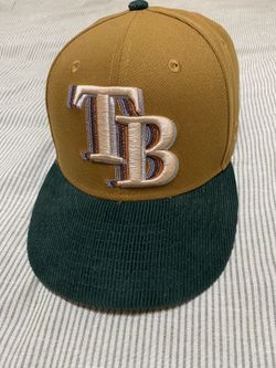 Tampa Bay Fitted Hat With Green Corduroy Rim