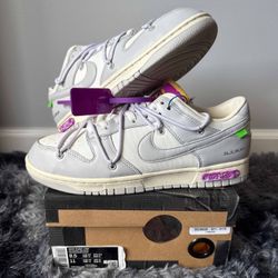 Nike Dunk Low x Off-White ‘Lot 3 Of 50’ Size 9.5 Pre-Owned Excellent Condition