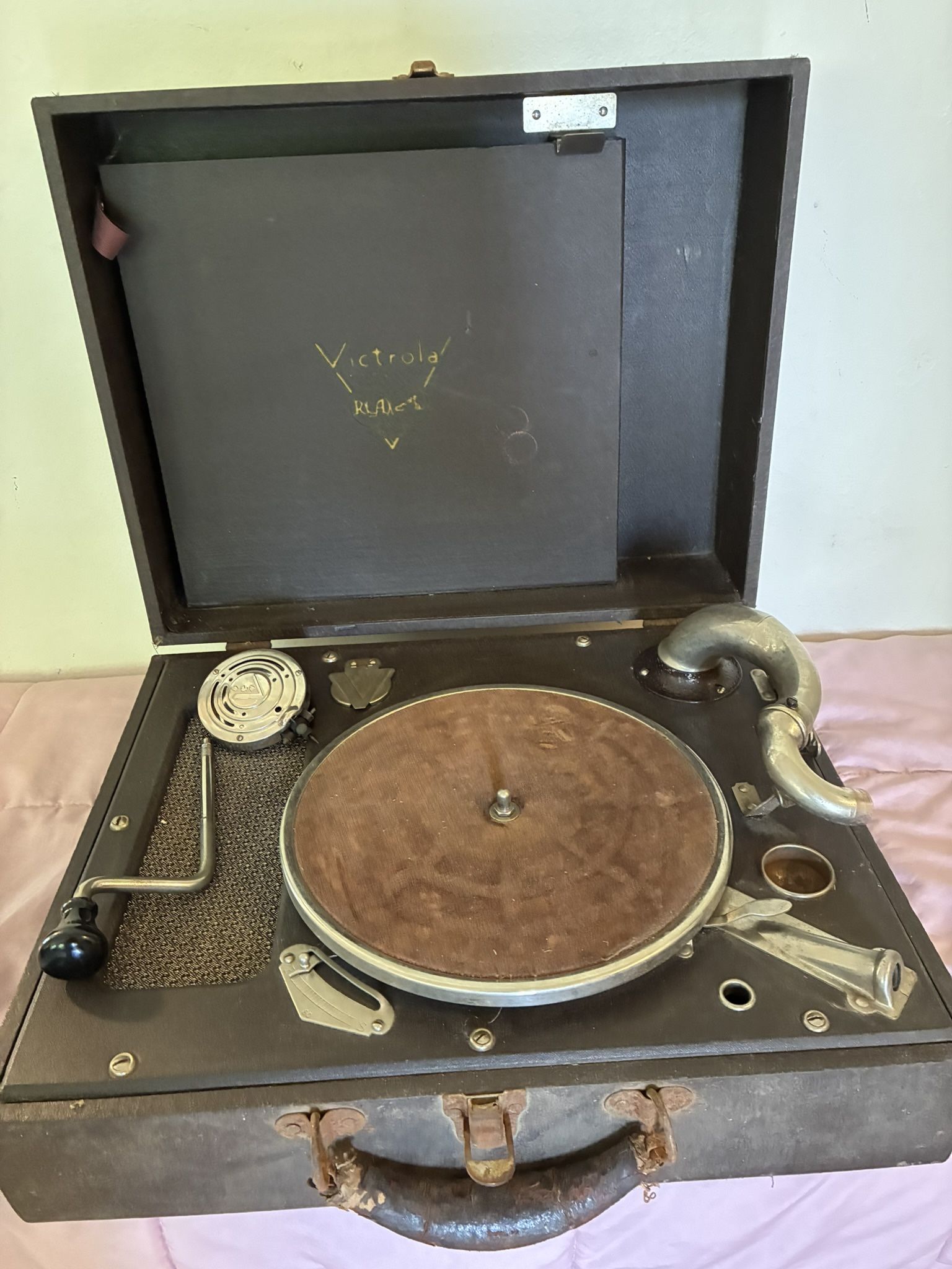 Victrola Hand Crank Record Player