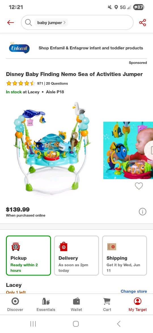 Finding Nemo Baby Bouncer